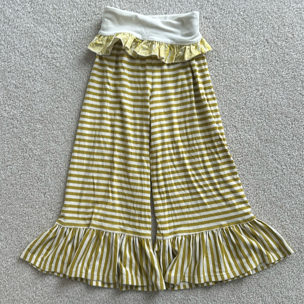 Persnickety Size 4 Stripe Yellow Pants